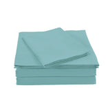 NNEDSZ 1000 Thread Count Hotel Grade Bamboo Cotton Quilt Cover Pillowcases Set Queen Blue Fog