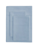 NNEDSZ 1000 Thread Count Hotel Grade Bamboo Cotton Quilt Cover Pillowcases Set King Blue Fog