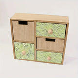NNETM Exquisite Applique Drawer Box Storage - Wood Color