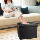 NNETM Foldable Leather Storage Stool - Stylish Lodge Design