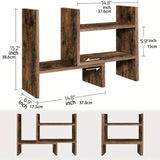 NNETM Eco-Friendly Wooden Desktop Organizer and Display Shelf