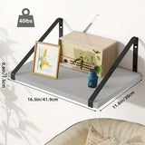 NNETM Rustic Wooden Wall Mounted Floating Shelf Set (2pcs)