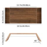 NNETM Premium Black Walnut Monitor Stand Riser with Underneath Storage