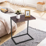 NNECW Industrial Styled C Shaped Side End Table-Coffee