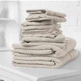 NNEIDS Comfort Eden Egyptian Cotton 600 GSM 8 Piece Towel Pack Beige