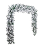NNETM Snow Flocked Christmas Garland: Winter Frosted Pine for Festive Decor