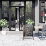 NNECW A-Frame Double-Sided Chalkboard  for Office Cafe Teaching-80 x 59 cm
