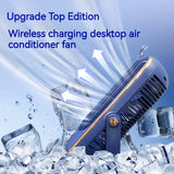 NNETM Large Battery Dual Motor Portable Fan - Blue