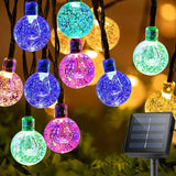 NNETM Multicolor LED Solar Crystal Bubble Ball String Lights