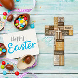 NNETM Faithful Reminders: Wooden Christian Cross Wall Decor with Biblical Verse