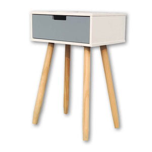NNEDSZ Home M1 Drawer Side Table Modern Sleek &amp; Stylish Neutral Design 61cm