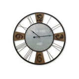 NNEDSZ Home MWall Clock Large Vintage Design Stylish Metal Accents 60cm
