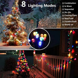 NNETM Christmas Solar String Lights - Multi-Colored, 8 Modes, Waterproof Fairy Lights