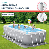 NNEDPE Intex 26784AU Above Ground Swimming Pool Rectangular 3.00m x 1.75m