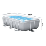 NNEDPE Intex 26784AU Above Ground Swimming Pool Rectangular 3.00m x 1.75m