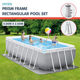 NNEDPE Intex 26788AU Above Ground Swimming Pool Rectangular 4m x 2m with Pump