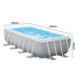 NNEDPE Intex 26788AU Above Ground Swimming Pool Rectangular 4m x 2m with Pump