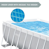 NNEDPE Intex 26788AU Above Ground Swimming Pool Rectangular 4m x 2m with Pump