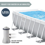 NNEDPE Intex 26788AU Above Ground Swimming Pool Rectangular 4m x 2m with Pump