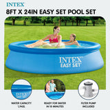 NNEDPE Intex 28108AU Easy Set Above Ground Swimming Pool 2.44m x 61cm