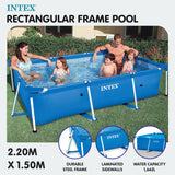 NNEDPE Intex 28270AU Above Ground Rectangular Swimming Pool 2.2m x 1.5m