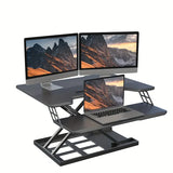 NNETM Foldable Standing Automatic Lifting Computer Table Desk