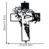 NNETM Metal Cross Sign Wall Art Decoration - Elegant Black Finish