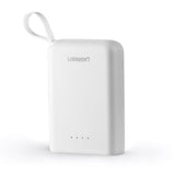 NNEDSZ 10000mAh Mini Power Bank Dual USB-A  Type C (White) 60197