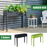 NNECW Raised Garden Bed with Bottom Drainage Holes-Gray