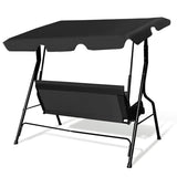 NNECW 3 Seat Outdoor Patio Swing Chair with Adjustable Canopy for Backyard/Balcony