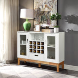 NNECW Wine Cabinet Sideboard with 12 Bottle Wine Rack for Kitchen