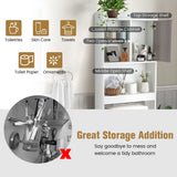 NNECW 4-Tier Toilet Storage Rack Cabinet for Bathroom Laundry Balcony