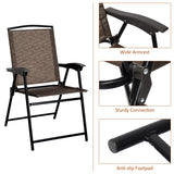 NNECW 3 Piece Patio Bistro Set Round Table and 2 Folding Chairs for Home Yard Deck
