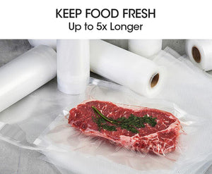 NNEIDS 3x Vacuum Food Sealer Bag Bags Foodsaver Storage Saver Seal Commercial Heat Roll