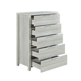 NNEDSZ Pieces Bedroom Suite Natural Wood Like MDF Structure Queen Size White Ash Colour Bed, Bedside Table & Tallboy