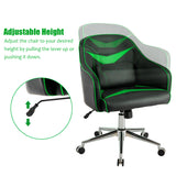 NNECW Adjustable Swivel Office Armchair with Massaging Cushion for Office Green