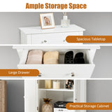 NNECW Cabinet with Drawer and Adjustable Shelf for Bathroom/Living Room