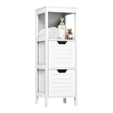 NNECW Floor Storage Cabinet with 2 Adjustable Drawers for Bathroom