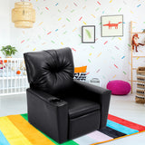 NNECW Adjustable Kids Lounge with Armrest and High Backrest-Black