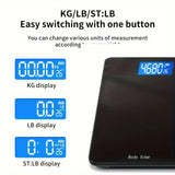 NNETM Ultra Slim Digital Bathroom Scale - Most Accurate Body Weight Scales Large Backlit Display | Black