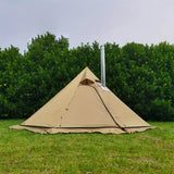NNETM Ultra-Light 3.2m Diameter Four-Season Camping Pyramid Tent with Smoke Window
