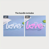 NNETM Love Proposal LED Neon Light - White & Pink Luminous Sign