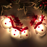 NNETM Charming LED Snowman String Lights for Festive Christmas Decor - Set of 10 Lights (5.4ft/1.65m)