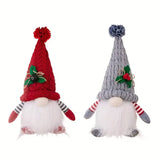 NNETM 2-Piece Christmas Gnome Set with Light-Up Green Hat & Colorful LED Lights