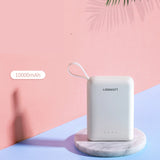 NNEDSZ 10000mAh Mini Power Bank Dual USB-A  Type C (White) 60197