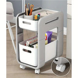 NNETM Drawer-Type Double-Layer Storage Rack with Wheels