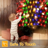 NNETM Radiant Nightfall: 192 LED Solar Lights on Transparent Wire