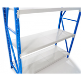 NNEDPE 1 Bay Garage Storage Steel Rack Long Span Shelving 1.5m-wide 400kg