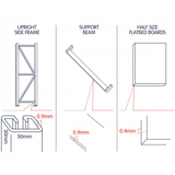 NNEDPE 1 Bay Garage Storage Steel Rack Long Span Shelving 1.5m-wide 400kg