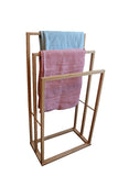 NNEDSZ HOME Bamboo Towel Bar Holder Rack 3-Tier Freestanding for Bathroom and Bedroom